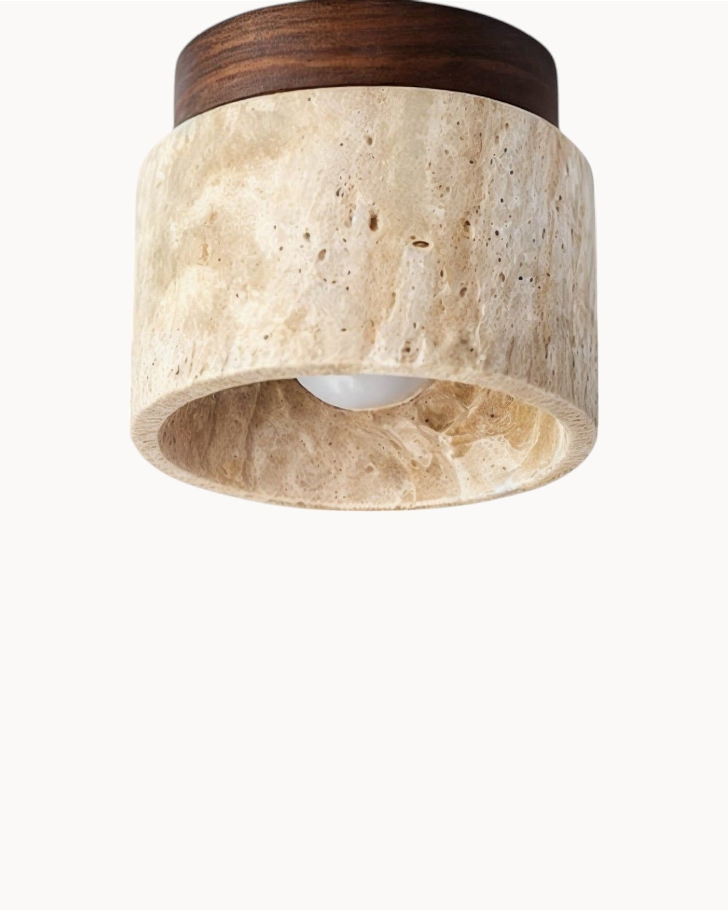 Deckenleuchte Holz – Wabi-Sabi – Khaki – Ø12 cm