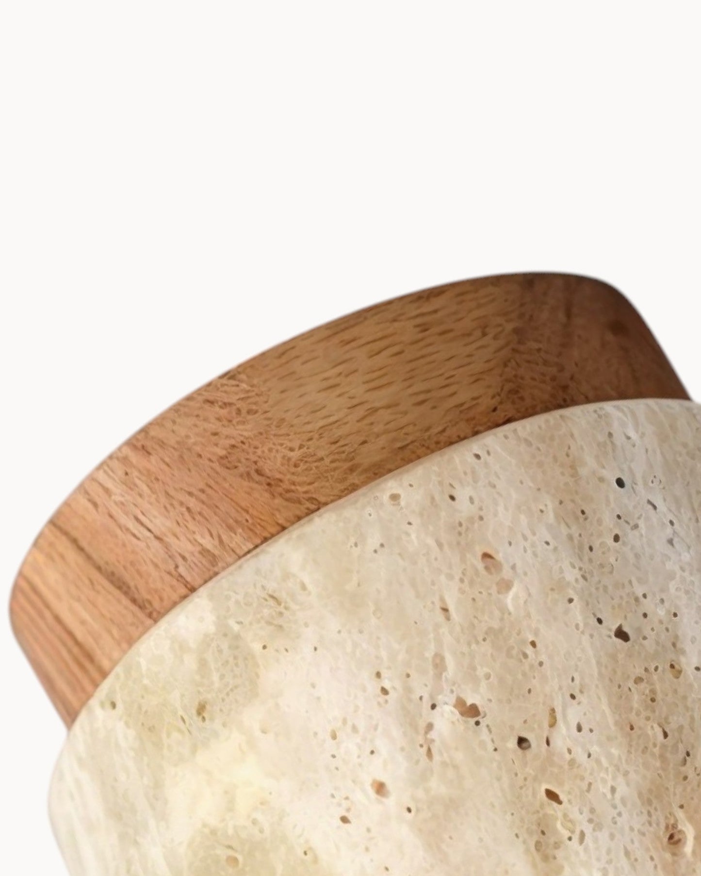 Deckenleuchte Holz – Wabi-Sabi – Khaki – Ø12 cm