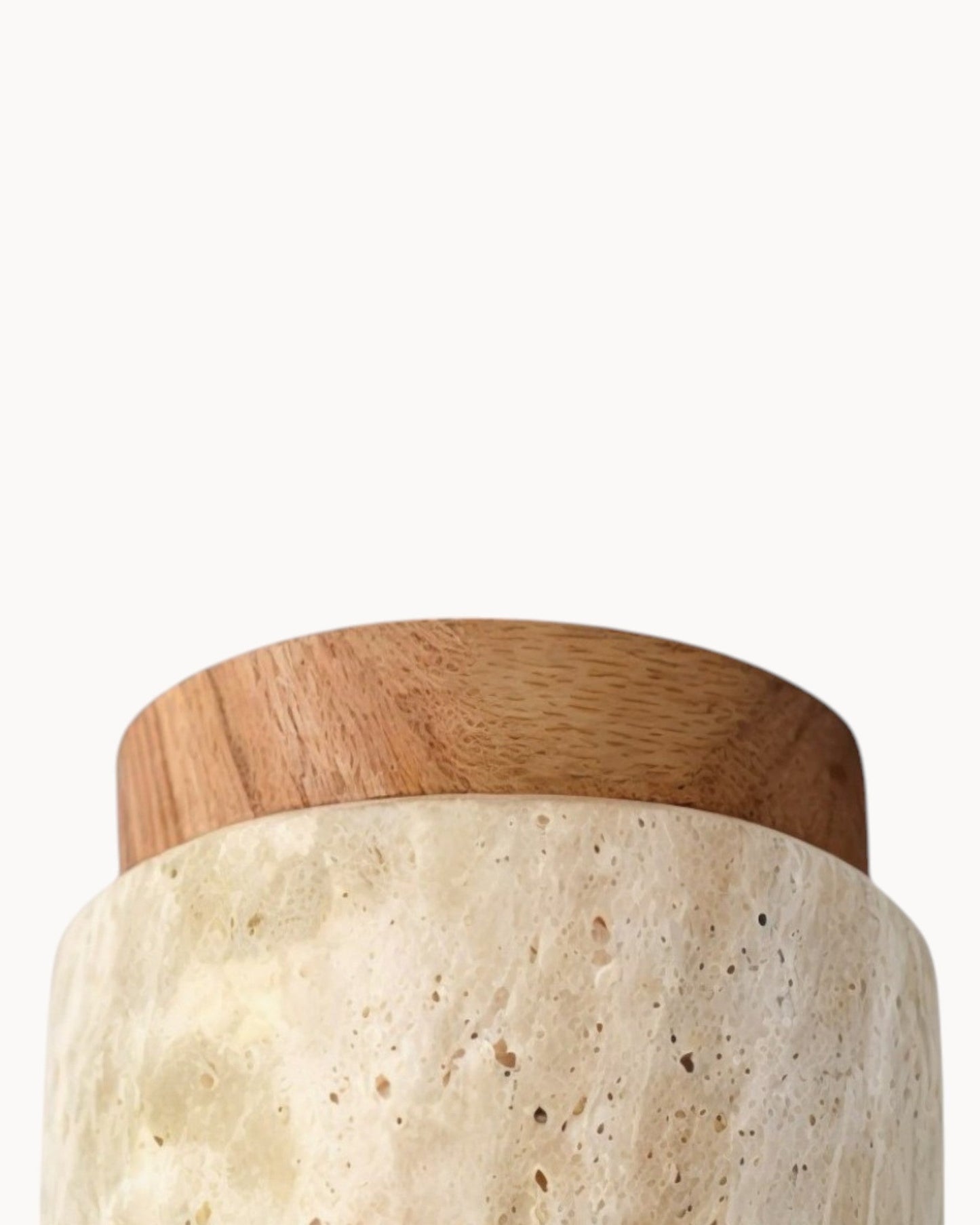 Deckenleuchte Holz – Wabi-Sabi – Khaki – Ø12 cm