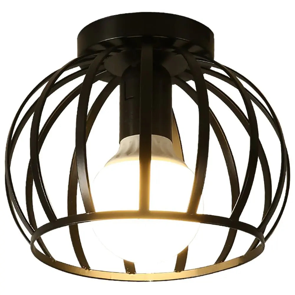 Industrielle Deckenleuchte Schwarz für Schlafzimmer, Bäder und Flure – Moderne LED Deckenlampe mit einfachem Montage-Design 6