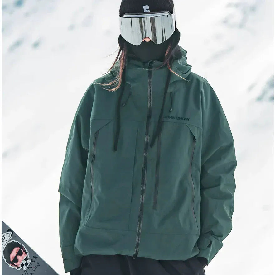 Luxeraum.de Sport Jackets Grün / 2XS Ski-Jacke – technischer Materialmix – isolierende Verarbeitung – Damen