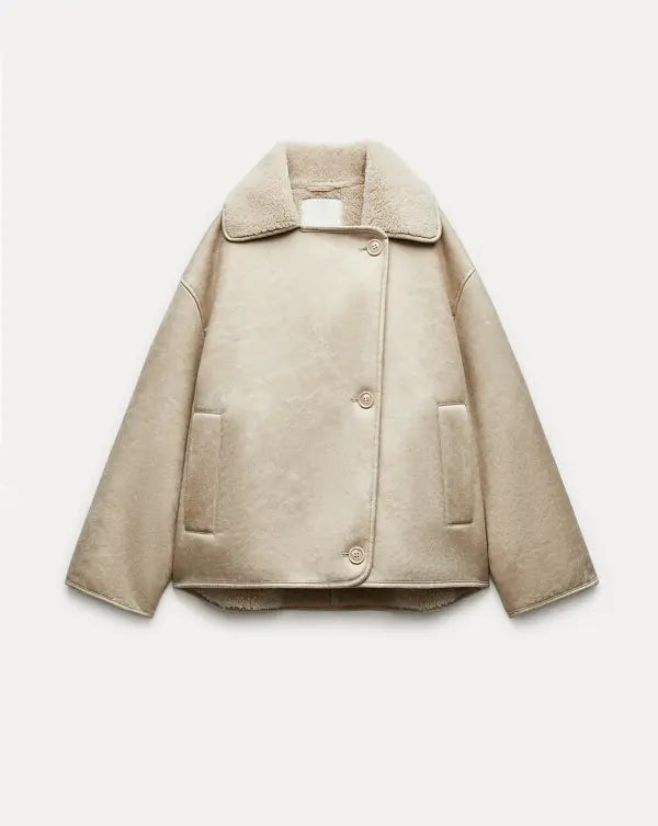 Damen Teddyjacke warm und hochwertig