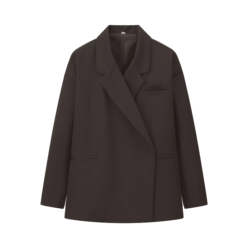 Luxeraum.de Braun Damen Blazer Oversized, modern und elegant mit Seitenschlitz
