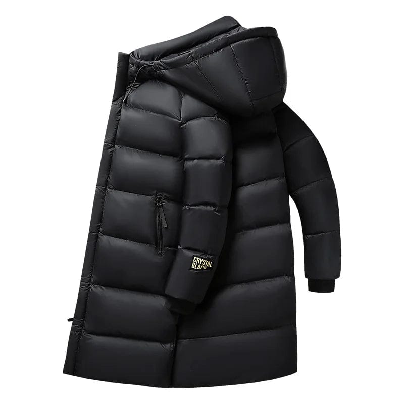 Luxeraum.de Puffer Jackets Lange Winterjacke – Schwarz – Isolierende Daunenfüllung – Herren