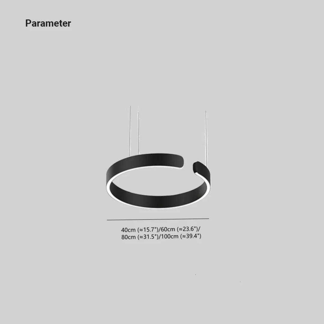Luxeraum.de Ceiling Light Fixtures Moderne LED Hängeleuchte – Dimmbar & Höhenverstellbar – Kreis-Design – Ø 40/60/80