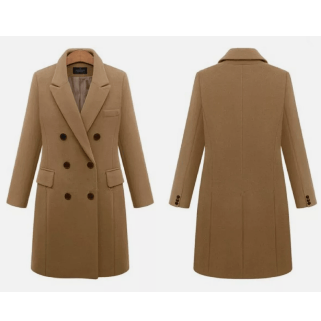 Luxeraum.de Coats & Jackets Khaki / S Wintermantel Damen lang – warm, elegant und hochwertig