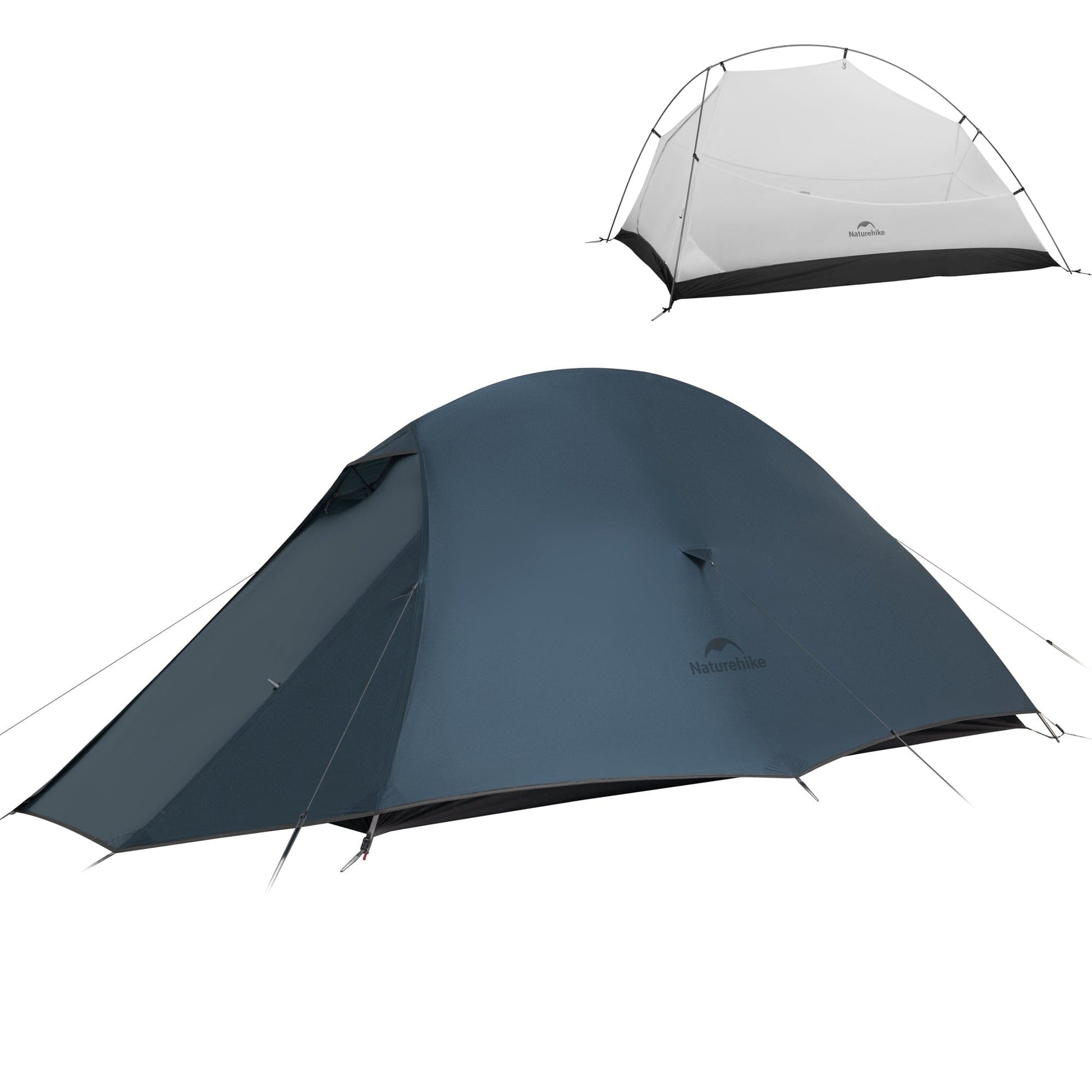 Luxeraum.de Tents Pro Blau Ultraleichtes 3-Personen Trekkingzelt – freistehend, wasserdicht, kompakt für Backpacking & Camping