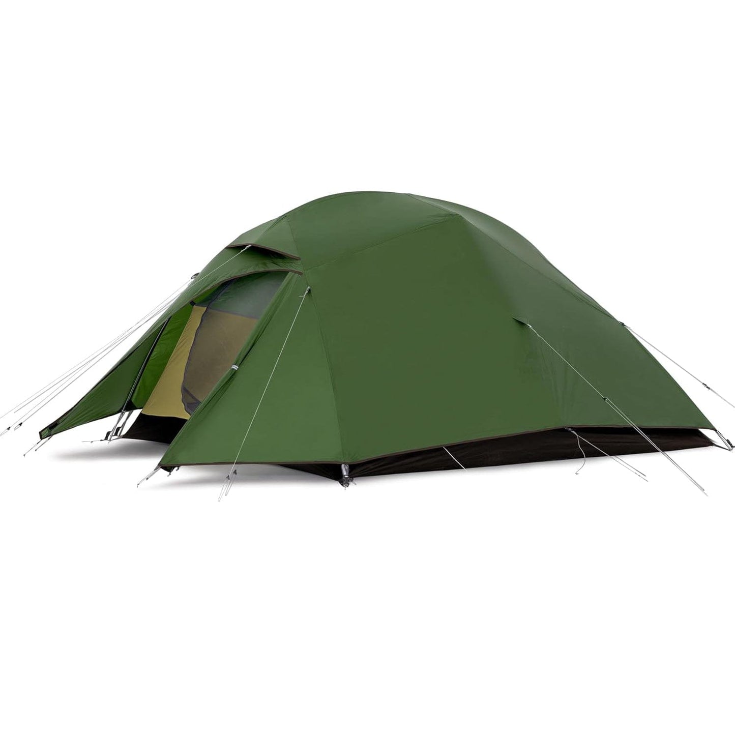 Luxeraum.de Tents 20D Olive Ultraleichtes 3-Personen Trekkingzelt – freistehend, wasserdicht, kompakt für Backpacking & Camping