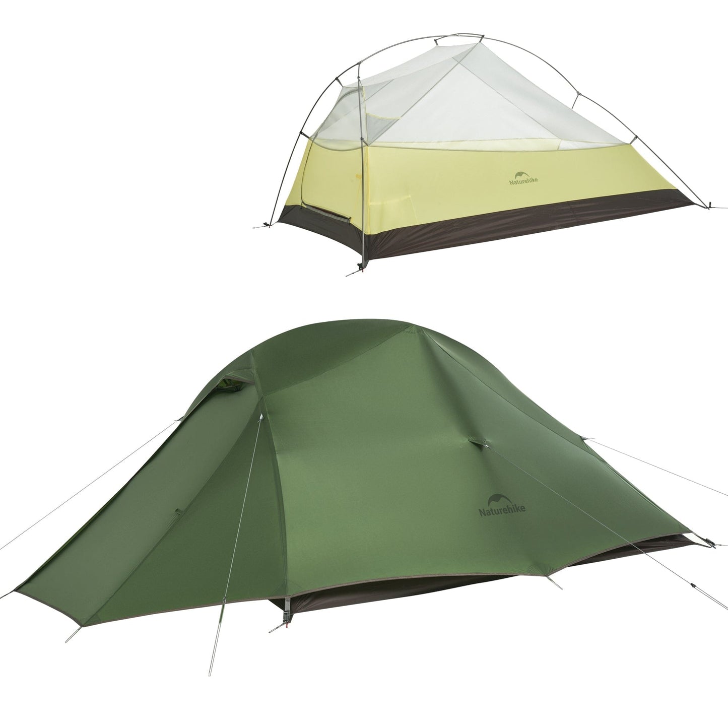 Luxeraum.de Tents Pro Grün Ultraleichtes 3-Personen Trekkingzelt – freistehend, wasserdicht, kompakt für Backpacking & Camping