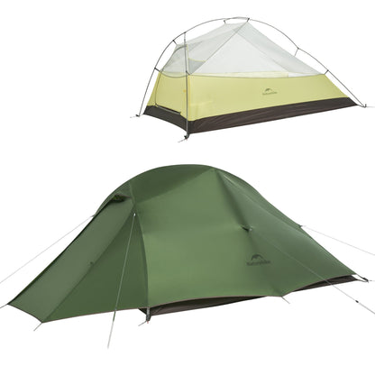 Luxeraum.de Tents Pro Grün Ultraleichtes 3-Personen Trekkingzelt – freistehend, wasserdicht, kompakt für Backpacking & Camping