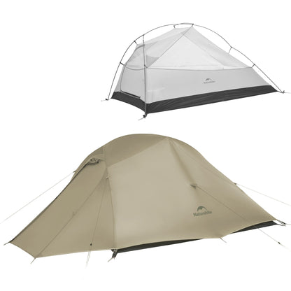 Luxeraum.de Tents Pro Beige Ultraleichtes 3-Personen Trekkingzelt – freistehend, wasserdicht, kompakt für Backpacking & Camping