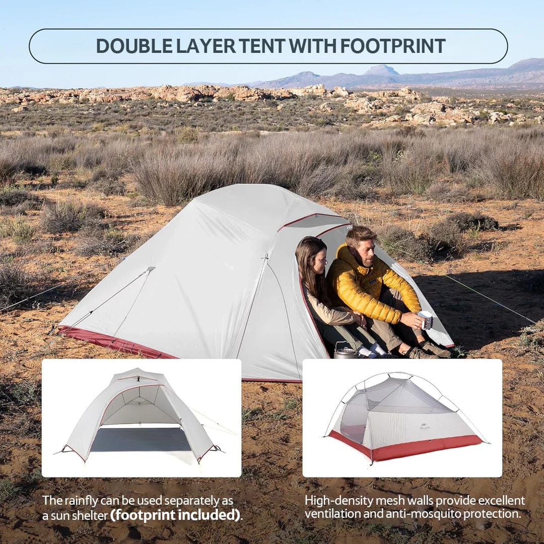 Luxeraum.de Tents Ultraleichtes 3-Personen Trekkingzelt – freistehend, wasserdicht, kompakt für Backpacking & Camping