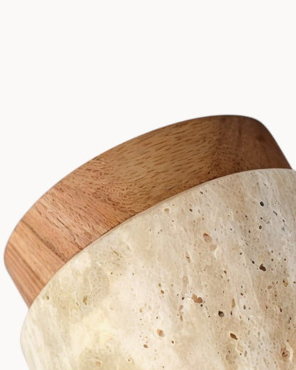 Deckenleuchte Holz – Wabi-Sabi – Khaki – Ø12 cm