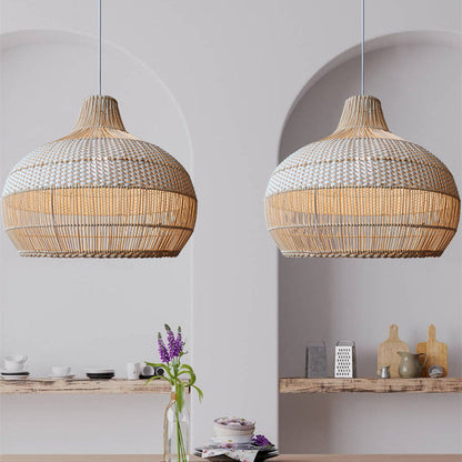 Handgewebte Rattan Pendelleuchte – Natürliches Design