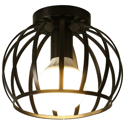 Industrielle Deckenleuchte Schwarz für Schlafzimmer, Bäder und Flure – Moderne LED Deckenlampe mit einfachem Montage-Design 6