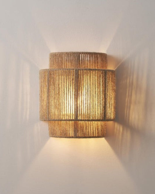 Jute Wandleuchte – Wabi Sabi Wandlampe - Natürliches Design