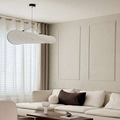 Pendelleuchte in Seidenoptik – Wabi-Sabi Design