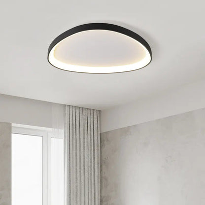 Skandinavische Deckenlampe mit Fernbedienung – LED Deckenleuchte in Weiß und Schwarz für Wohnzimmer 0