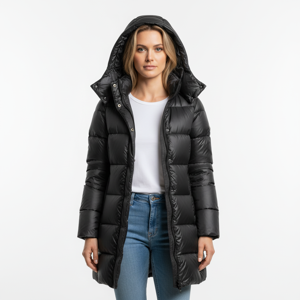 Damen Puffermantel lang – warm, modern und elegant für den Winter