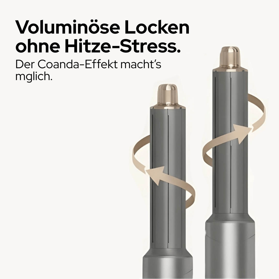 Luxeraum.de Hair Styling Tool Sets Airstyler 8 in 1 mit Coanda-Luftstrom – Haarstyler mit 8 Aufsätzen, 1400W, Cold Shot