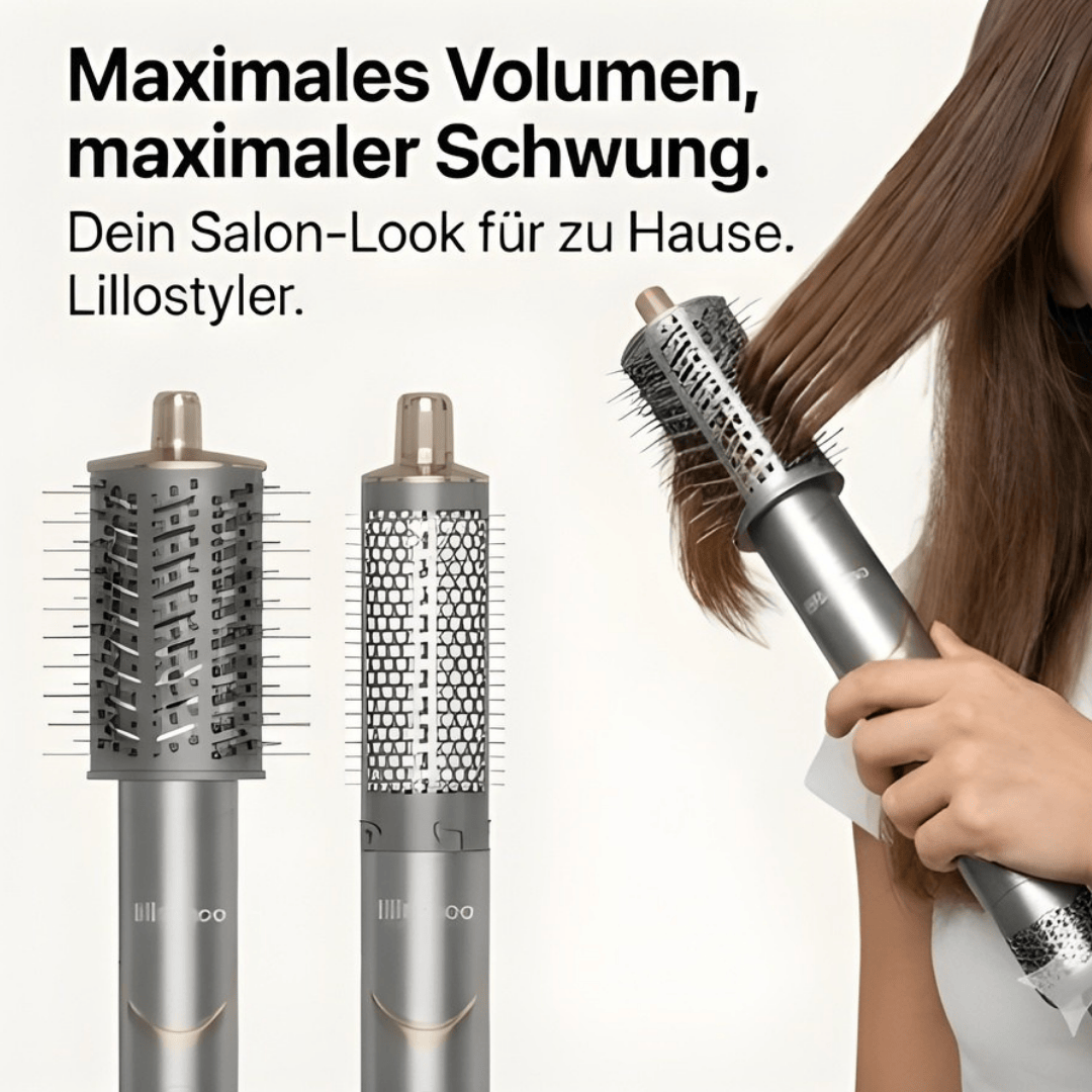 Luxeraum.de Hair Styling Tool Sets Airstyler 8 in 1 mit Coanda-Luftstrom – Haarstyler mit 8 Aufsätzen, 1400W, Cold Shot