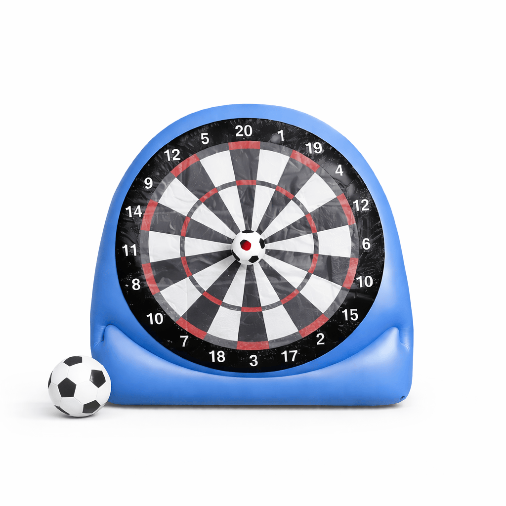 Luxeraum.de Lawn Games Ohne Luftpumpe Aufblasbares Fußball Dartspiel XXL für Garten und Outdoor inkl. Bälle und Luftpumpe