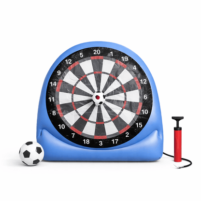 Luxeraum.de Lawn Games Mit Luftpumpe Aufblasbares Fußball Dartspiel XXL für Garten und Outdoor inkl. Bälle und Luftpumpe