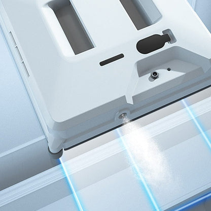 Luxeraum.de Glass Cleaners Automatischer Fenster- und Glasreinigungsroboter, ausgestattet mit einem vierstufigen Wassersprühsystem, achtstufigem Sicherheitsschutz, kollisionsresistenter Kantenerkennung und intelligenter Routenplanungsfunktion.