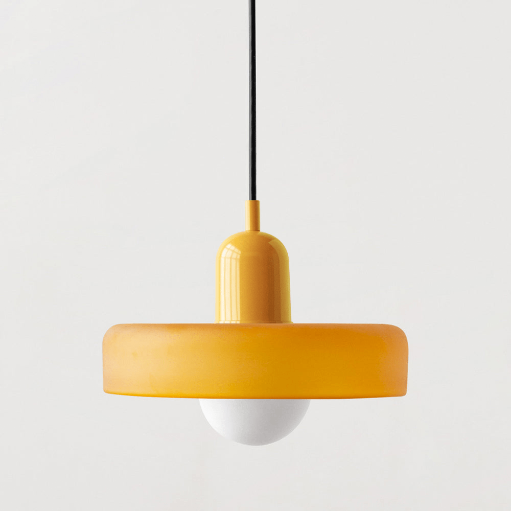 Luxeraum.de Ceiling Light Fixtures Gelb / Gelb Bauhaus Hängeleuchte - Farbigem Glas - Modernes Design - Verstellbarem Kabel