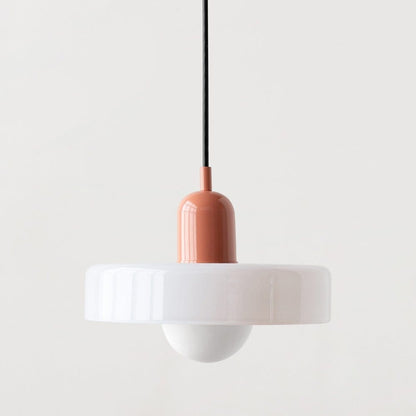 Luxeraum.de Ceiling Light Fixtures Bauhaus Hängeleuchte - Farbigem Glas - Modernes Design - Verstellbarem Kabel