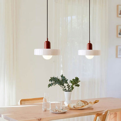 Luxeraum.de Ceiling Light Fixtures Bauhaus Hängeleuchte - Farbigem Glas - Modernes Design - Verstellbarem Kabel