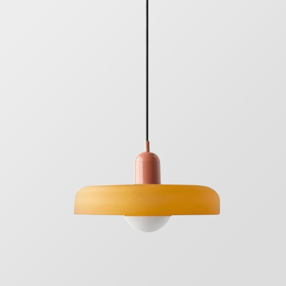 Luxeraum.de Ceiling Light Fixtures Bauhaus Hängeleuchte - Farbigem Glas - Modernes Design - Verstellbarem Kabel