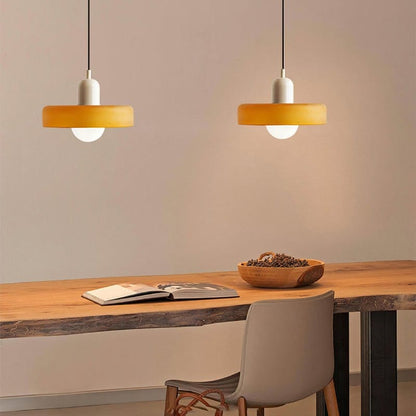Luxeraum.de Ceiling Light Fixtures Bauhaus Hängeleuchte - Farbigem Glas - Modernes Design - Verstellbarem Kabel