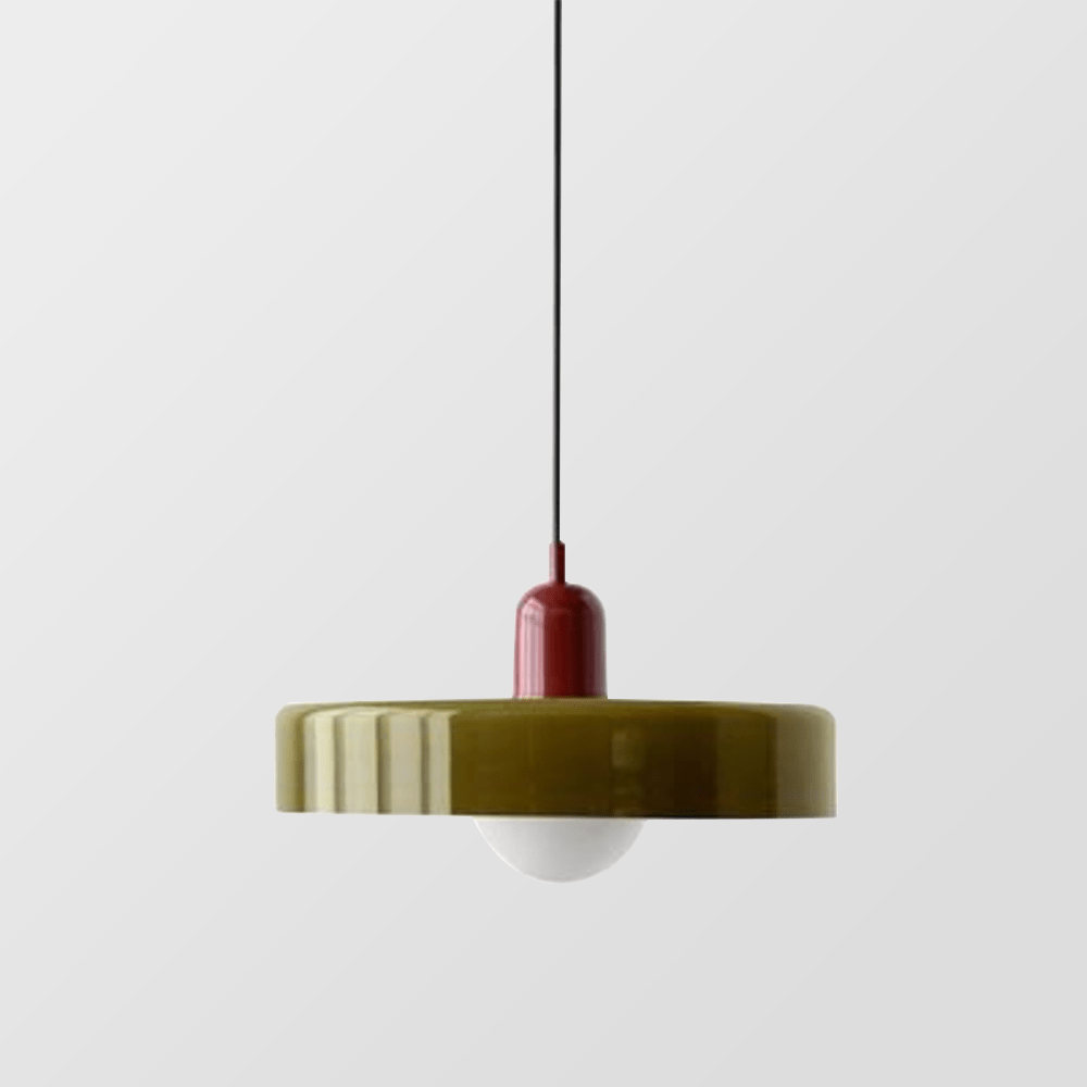 Luxeraum.de Ceiling Light Fixtures Bauhaus Hängeleuchte - Farbigem Glas - Modernes Design - Verstellbarem Kabel