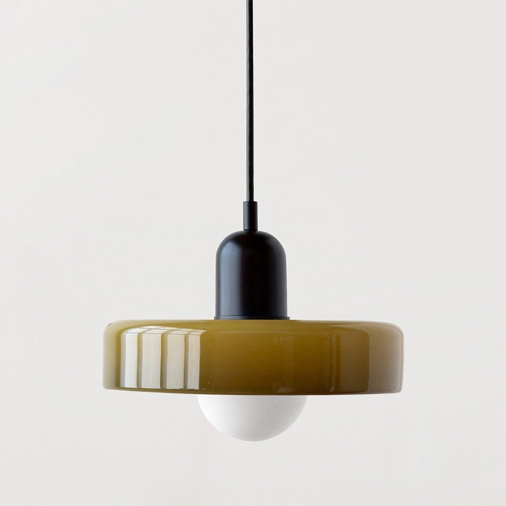 Luxeraum.de Ceiling Light Fixtures Bauhaus Hängeleuchte - Farbigem Glas - Modernes Design - Verstellbarem Kabel