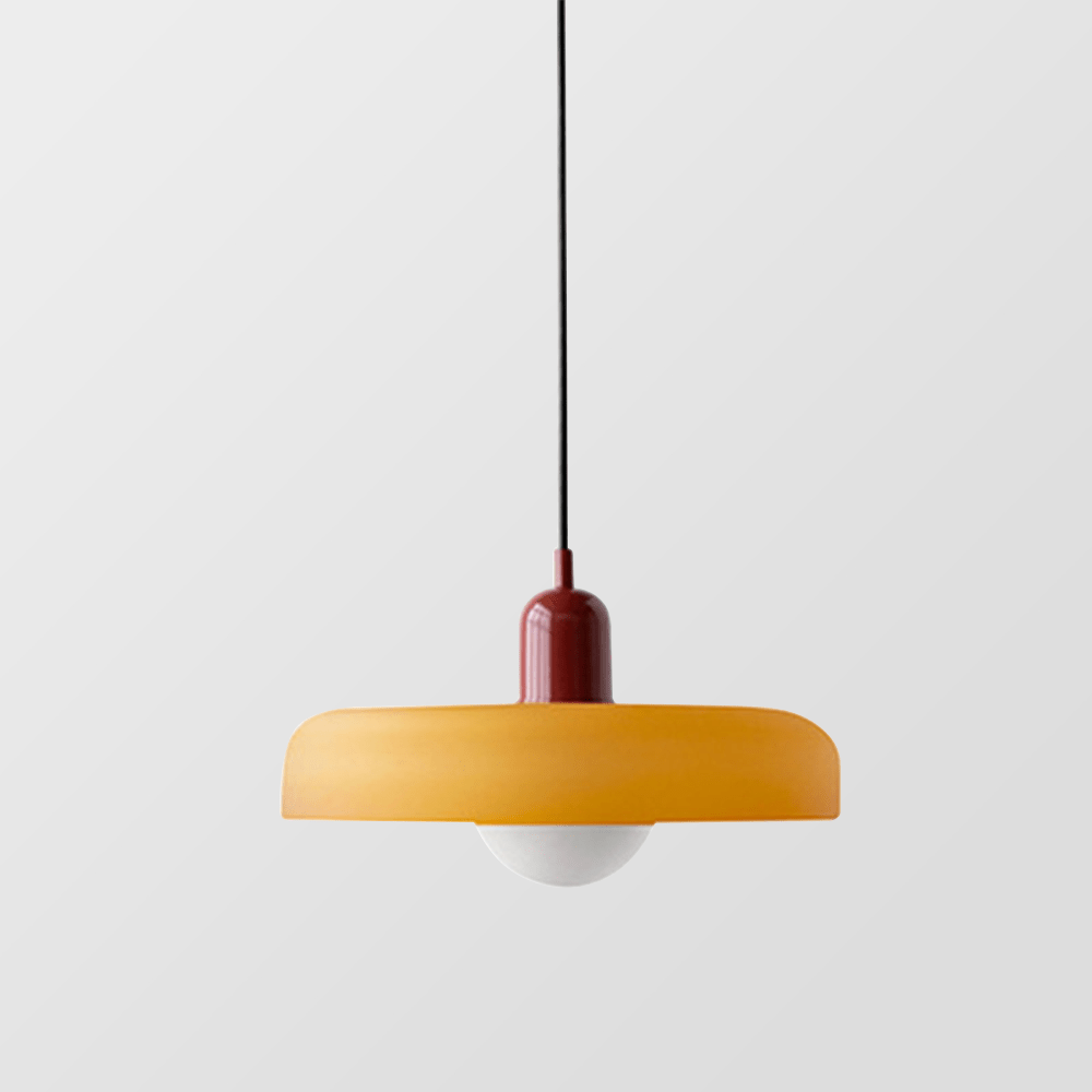 Luxeraum.de Ceiling Light Fixtures Bauhaus Hängeleuchte - Farbigem Glas - Modernes Design - Verstellbarem Kabel