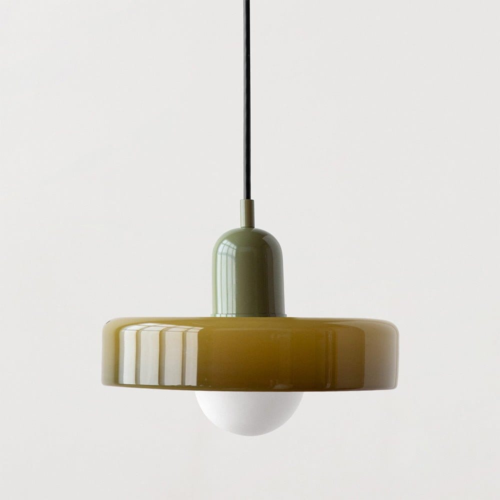 Luxeraum.de Ceiling Light Fixtures Grün / Grün Bauhaus Hängeleuchte - Farbigem Glas - Modernes Design - Verstellbarem Kabel