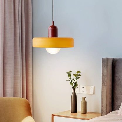 Luxeraum.de Ceiling Light Fixtures Bauhaus Hängeleuchte - Farbigem Glas - Modernes Design - Verstellbarem Kabel