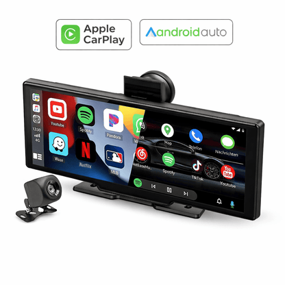 Luxeraum.de Motor Vehicle A/V Players & In-Dash Systems Auto Display mit Apple CarPlay & Android Auto CarMate™ – 10" Touchscreen Navigation, Bluetooth & Rückfahrkamera