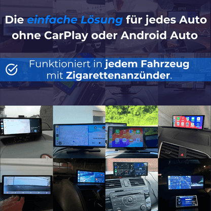Luxeraum.de Motor Vehicle A/V Players & In-Dash Systems Auto Display mit Apple CarPlay & Android Auto CarMate™ – 10" Touchscreen Navigation, Bluetooth & Rückfahrkamera