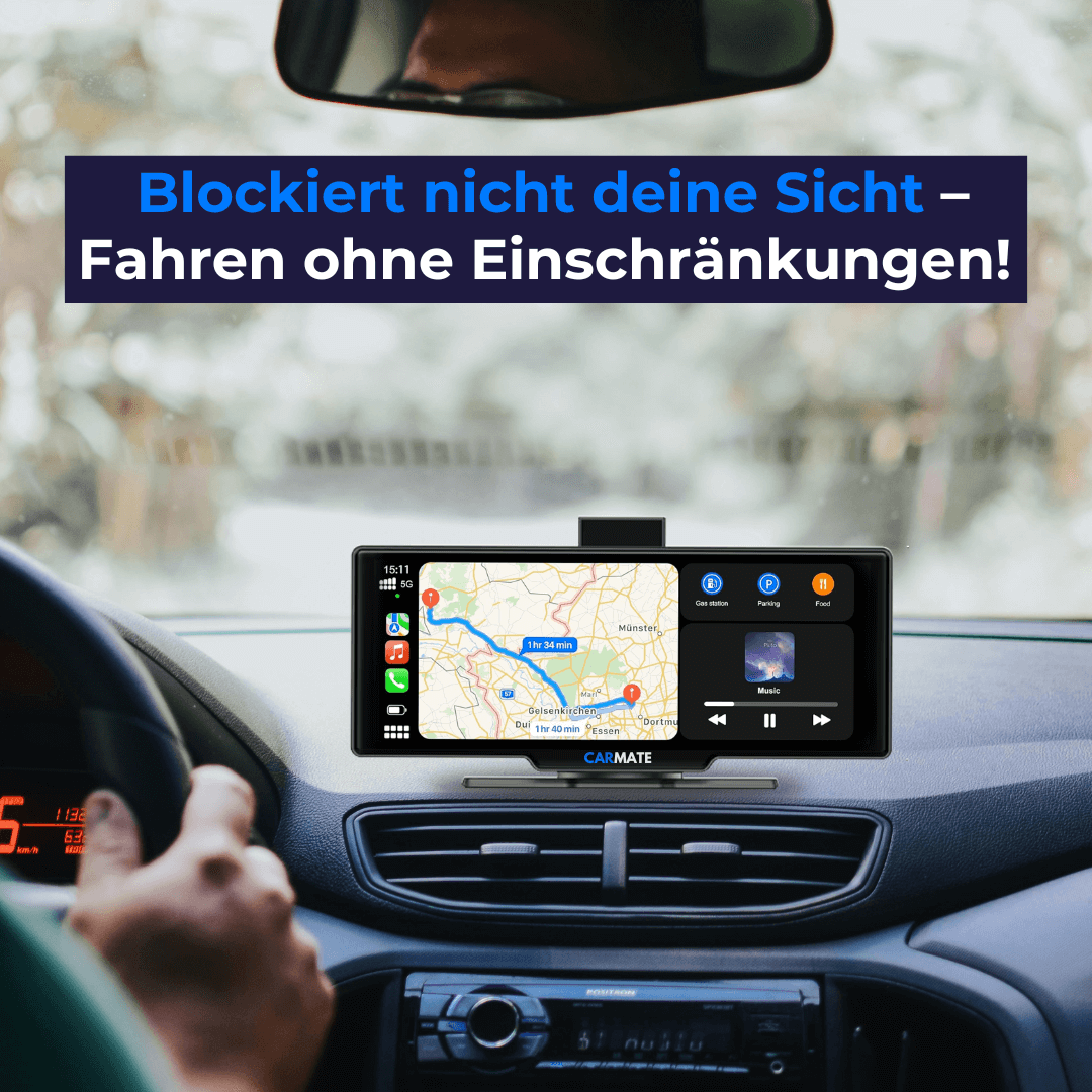 Luxeraum.de Motor Vehicle A/V Players & In-Dash Systems Auto Display mit Apple CarPlay & Android Auto CarMate™ – 10" Touchscreen Navigation, Bluetooth & Rückfahrkamera