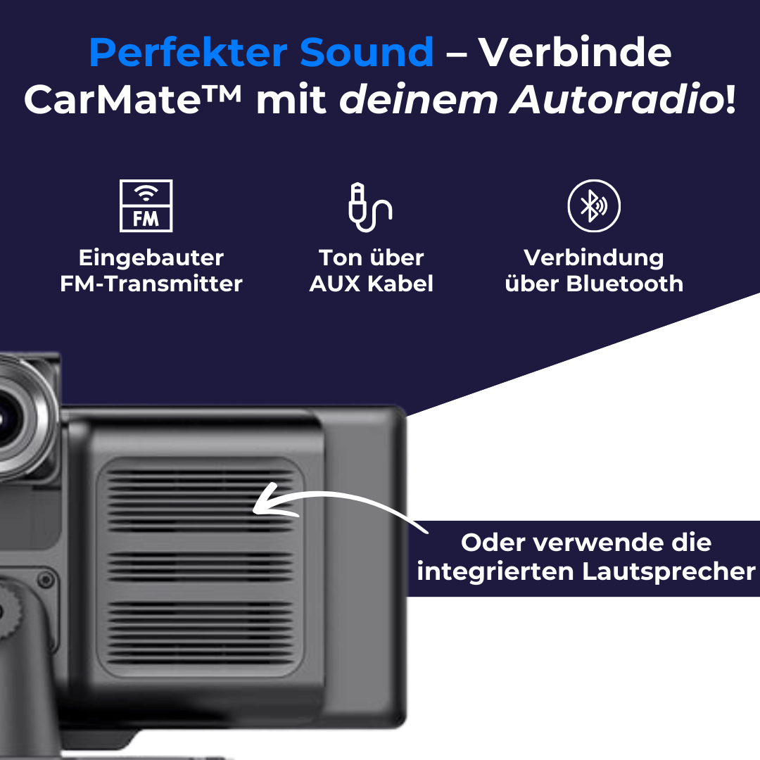 Luxeraum.de Motor Vehicle A/V Players & In-Dash Systems Auto Display mit Apple CarPlay & Android Auto CarMate™ – 10" Touchscreen Navigation, Bluetooth & Rückfahrkamera