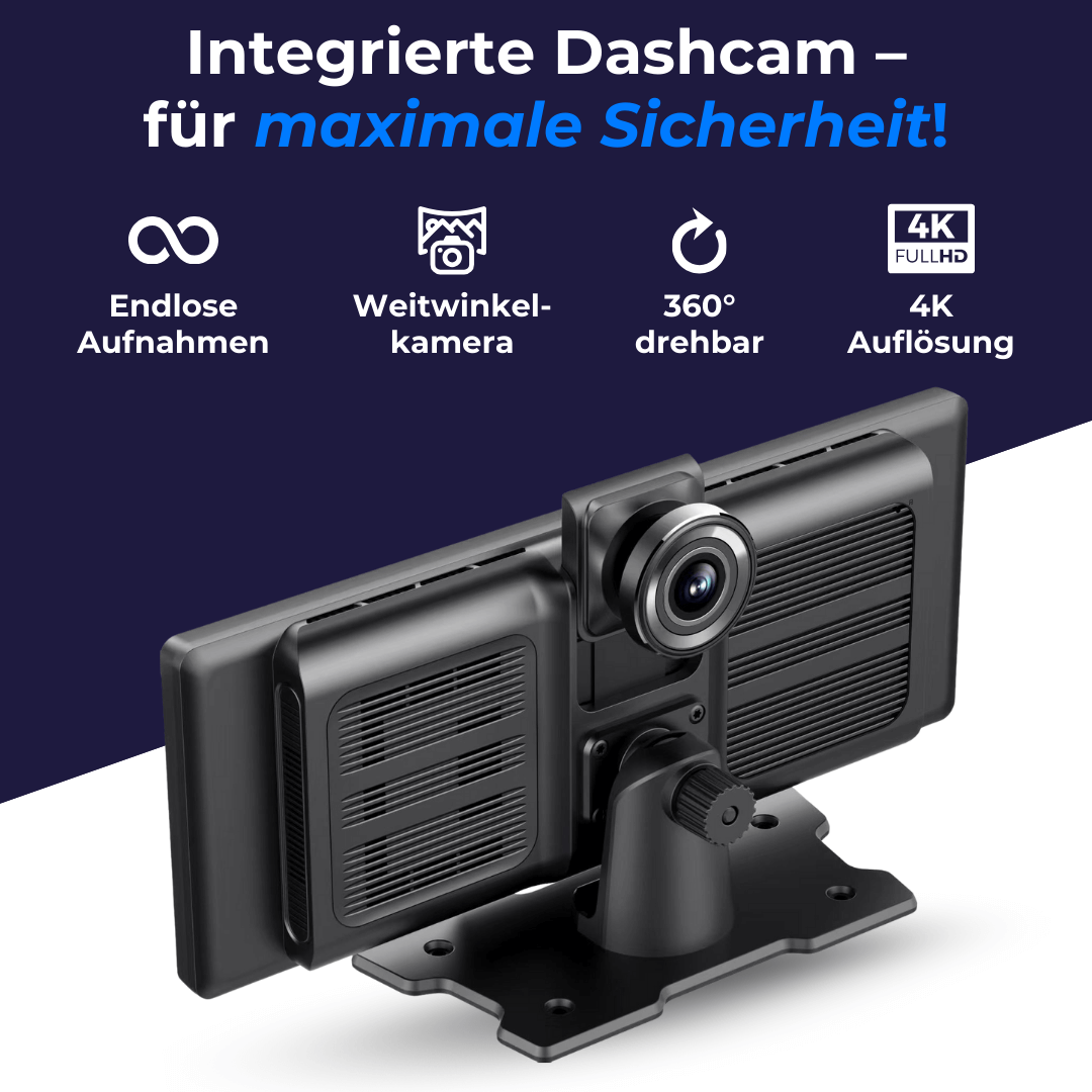 Luxeraum.de Motor Vehicle A/V Players & In-Dash Systems Auto Display mit Apple CarPlay & Android Auto CarMate™ – 10" Touchscreen Navigation, Bluetooth & Rückfahrkamera