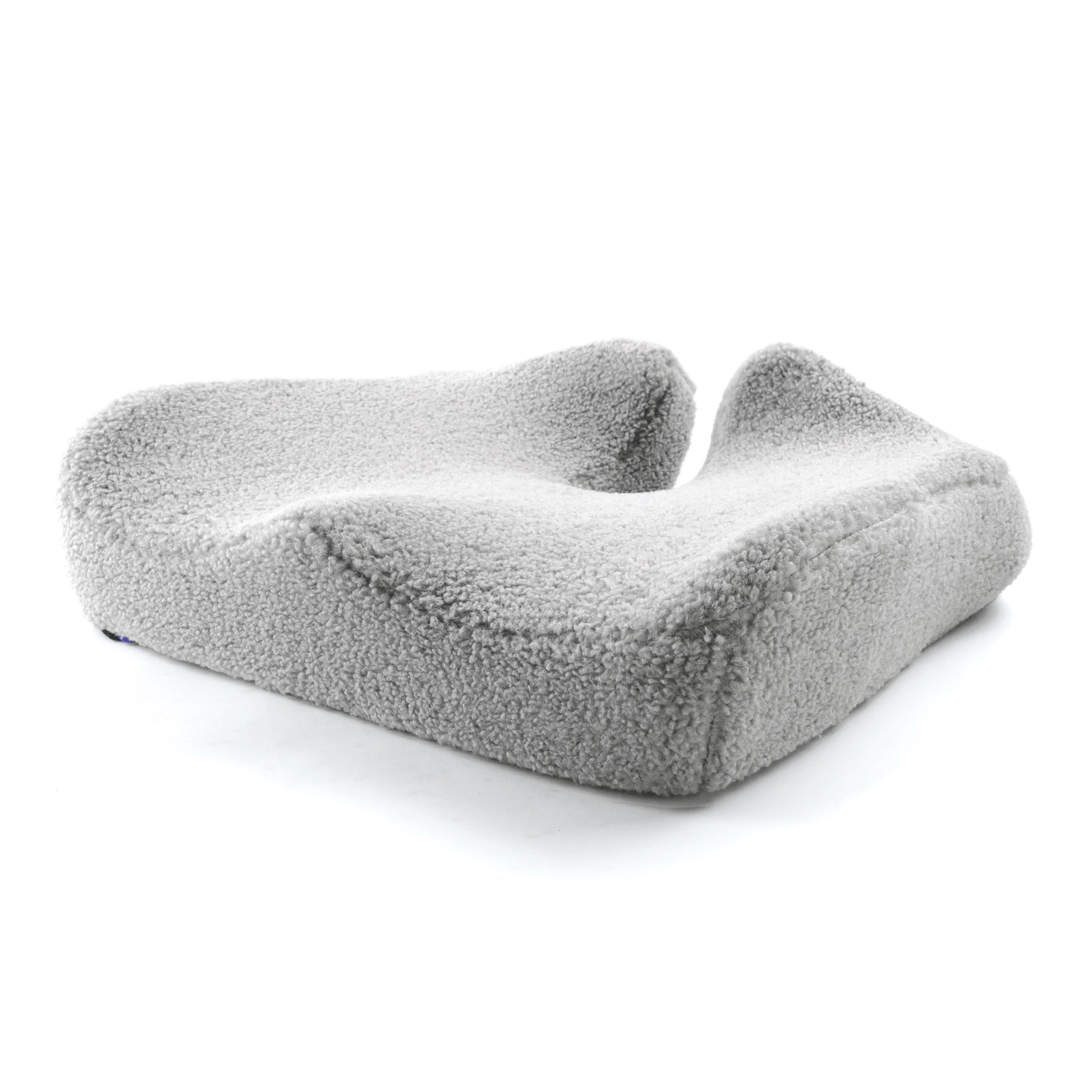 Luxeraum.de Chair & Sofa Cushions Standard / Britisch Grau Sherpa Orthopädisches Sitzkissen Cloud Cradle – Memory Foam Sitzkissen für Büro, Auto & Stuhl gegen Rückenschmerzen