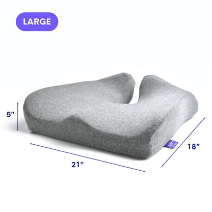 Luxeraum.de Chair & Sofa Cushions Groß / Grau Orthopädisches Sitzkissen Cloud Cradle – Memory Foam Sitzkissen für Büro, Auto & Stuhl gegen Rückenschmerzen