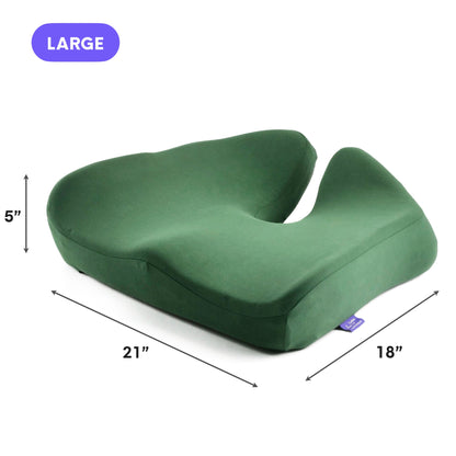 Luxeraum.de Chair & Sofa Cushions Groß / Wellnessgrün Orthopädisches Sitzkissen Cloud Cradle – Memory Foam Sitzkissen für Büro, Auto & Stuhl gegen Rückenschmerzen