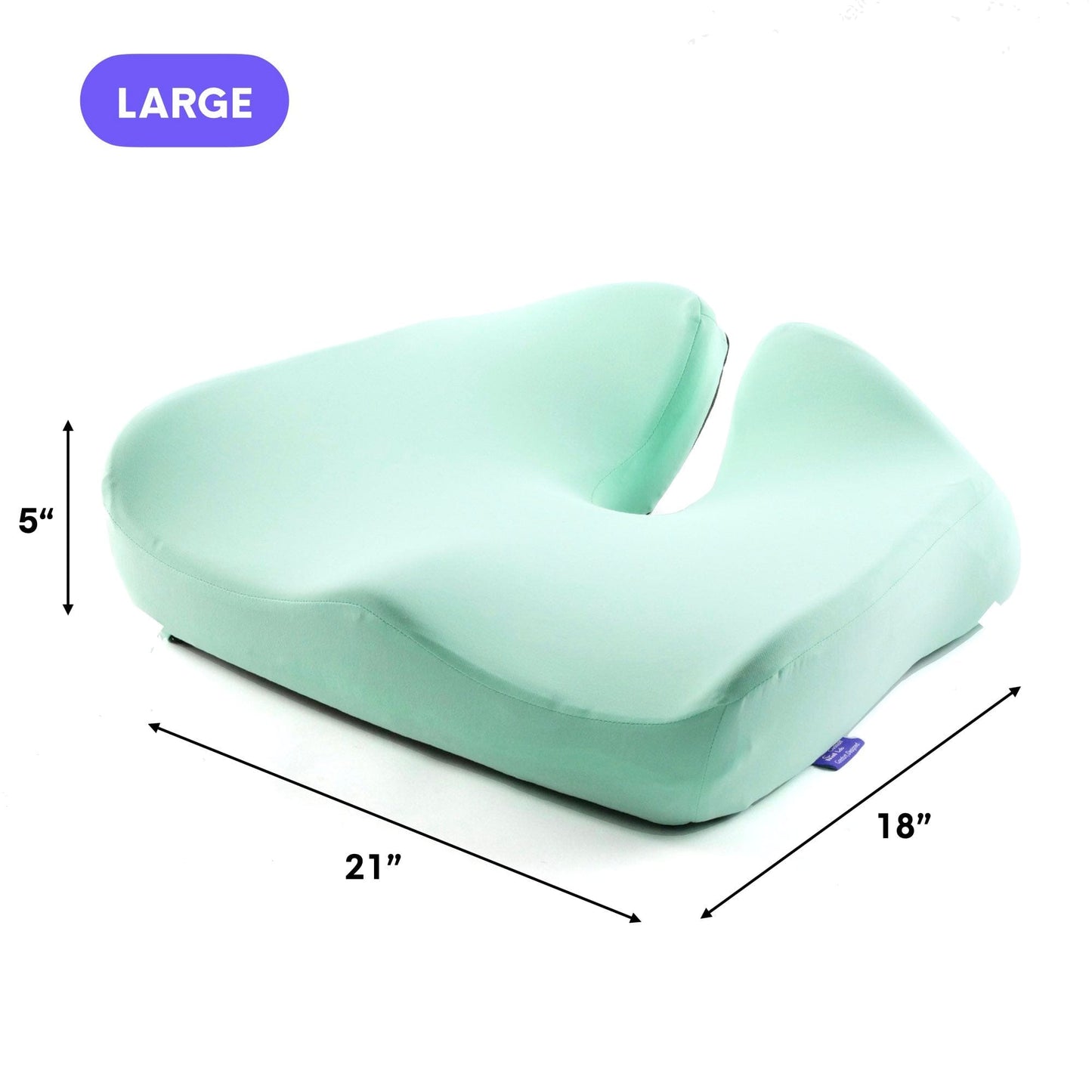Luxeraum.de Chair & Sofa Cushions Groß / Seegrün Orthopädisches Sitzkissen Cloud Cradle – Memory Foam Sitzkissen für Büro, Auto & Stuhl gegen Rückenschmerzen
