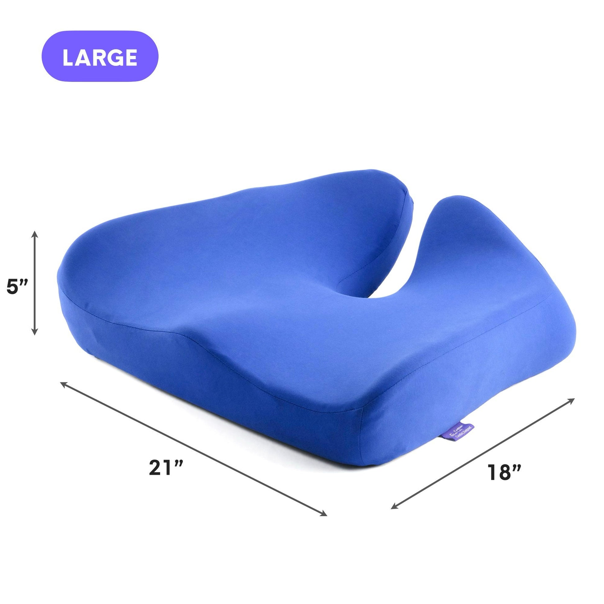 Luxeraum.de Chair & Sofa Cushions Groß / Kobaltblau Orthopädisches Sitzkissen Cloud Cradle – Memory Foam Sitzkissen für Büro, Auto & Stuhl gegen Rückenschmerzen