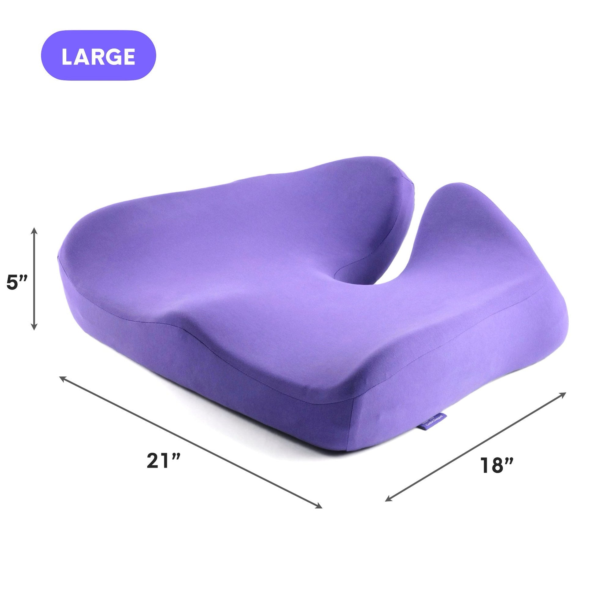 Luxeraum.de Chair & Sofa Cushions Groß / Königsviolett Orthopädisches Sitzkissen Cloud Cradle – Memory Foam Sitzkissen für Büro, Auto & Stuhl gegen Rückenschmerzen