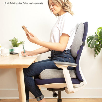 Luxeraum.de Chair & Sofa Cushions Orthopädisches Sitzkissen Cloud Cradle – Memory Foam Sitzkissen für Büro, Auto & Stuhl gegen Rückenschmerzen